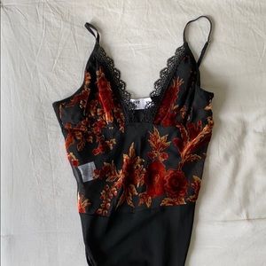 NWOT Tiger mist sheer lace bodysuit